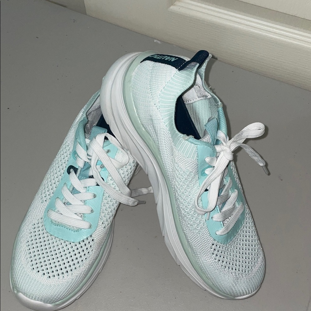 Nautica Women's White and Teal Sneakers